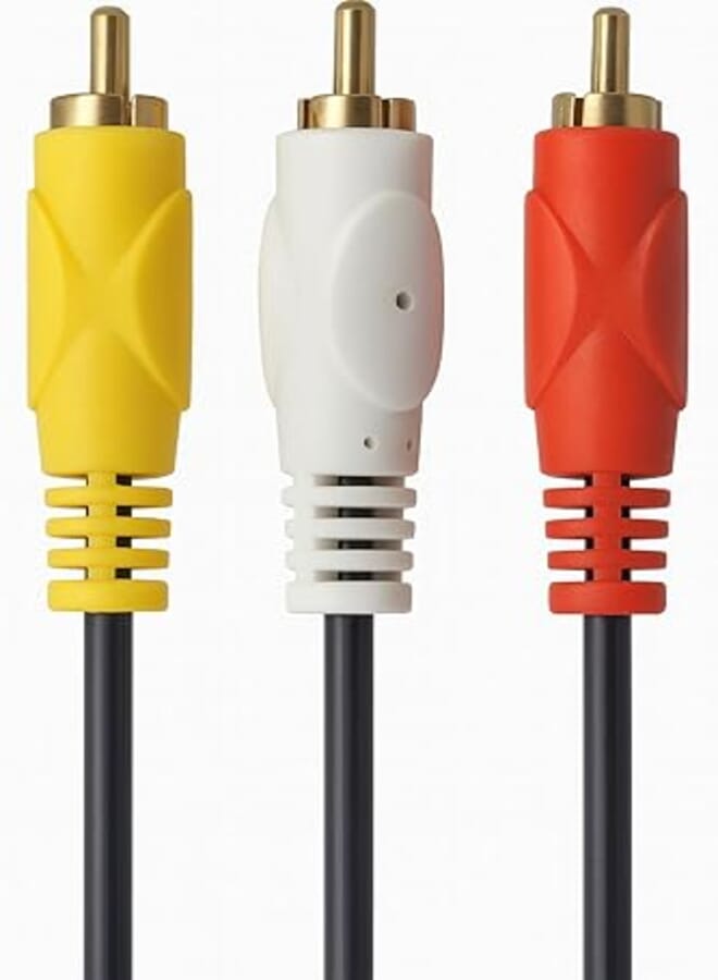 Quest 3-Pack 3.5mm AV Cable – Multi-Color, Easy Device Connection for TV, Receiver & Electronics